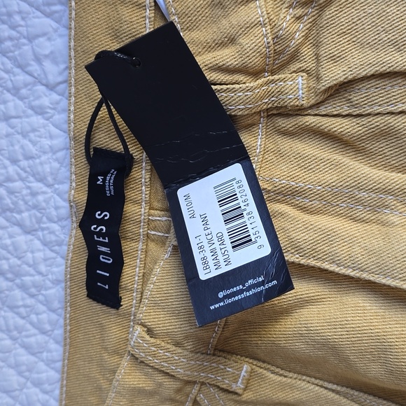 Lioness Mustard Yellow Baggy Miami Vice Cargo Jeans - Picture 6 of 12